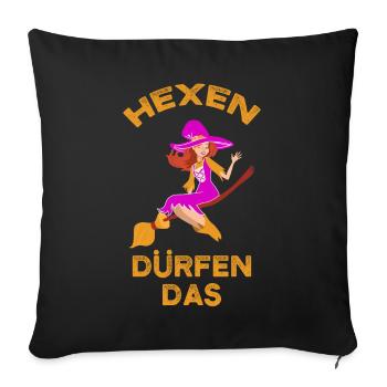 Good Witch Halloween Witches May The Pink - Sofa pillowcase 17,3'' x 17,3'' (45 x 45 cm) - black - Front