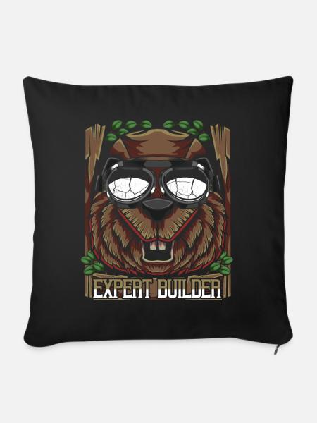 Trendy Biber - Sofakissenbezug 45 x 45 cm - Schwarz