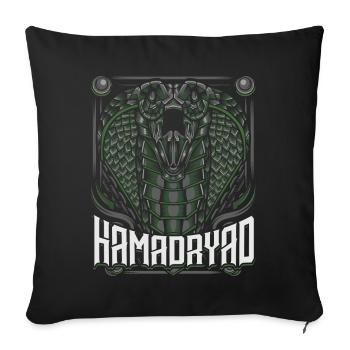 cobra - Sofa pillowcase 17,3'' x 17,3'' (45 x 45 cm) - black - Front