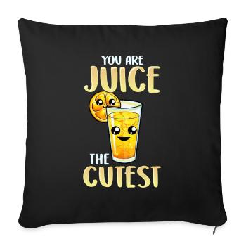 Pun vous êtes le jus le plus mignon - Housse de coussin décorative 45 x 45 cm - noir - Devant