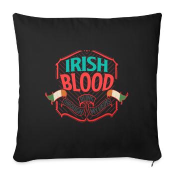 Ireland - Sofa pillowcase 17,3'' x 17,3'' (45 x 45 cm) - black - Front