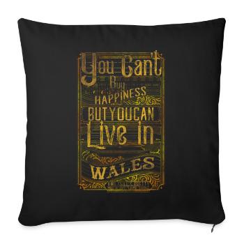 Wales - Sofa pillowcase 17,3'' x 17,3'' (45 x 45 cm) - black - Front