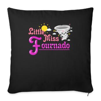 4e anniversaire Four Boy Girl 4 Fournado Cadeau - Housse de coussin décorative 45 x 45 cm - noir - Devant