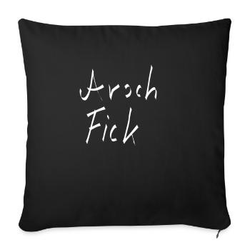 ich lieben Anal Arschfick assfuck bumsen Anus - Sofakissenbezug 45 x 45 cm - Schwarz - Vorne