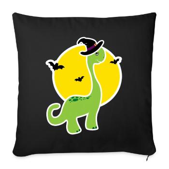 Kids Halloween Dino T-Shirt - Gift idea - Sofa pillowcase 17,3'' x 17,3'' (45 x 45 cm) - black - Front