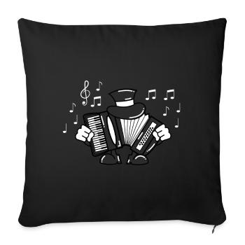 Accordéoniste Accordéoniste T Shirt Gift Mr. Accordion - Housse de coussin décorative 45 x 45 cm - noir - Devant