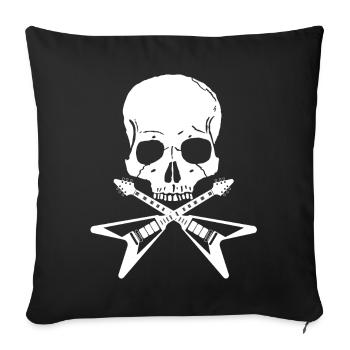 Heavy Metal E Guitar - Sofa pillowcase 17,3'' x 17,3'' (45 x 45 cm) - black - Front