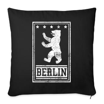 Berlin Baer - Sofakissenbezug 45 x 45 cm - Schwarz - Vorne
