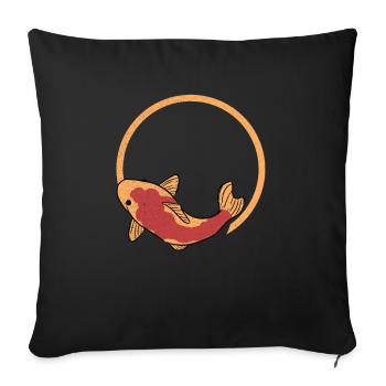 Koi - Sofakissenbezug 45 x 45 cm - Schwarz - Vorne
