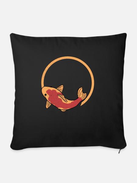 Koi - Sofakissenbezug 45 x 45 cm - Schwarz