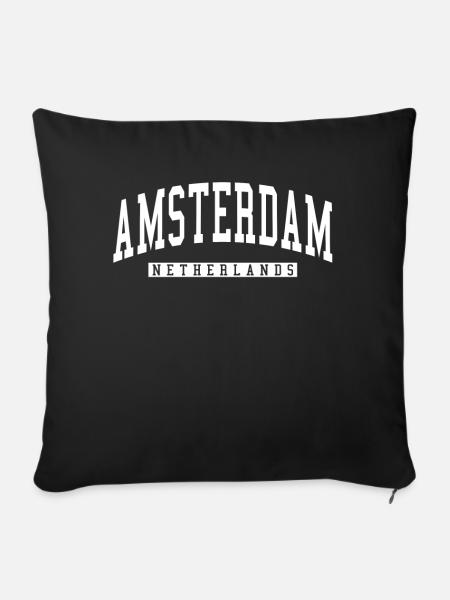 Amsterdam Underground - Sofakissenbezug 45 x 45 cm - Schwarz