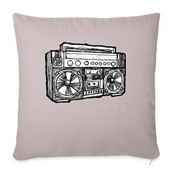 Cassette Ghetto Blaster Hip Hop - Sofa pillowcase 17,3'' x 17,3'' (45 x 45 cm) - light taupe - Front