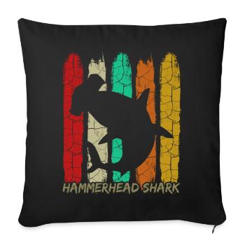 Hammerhai - Sofakissenbezug 45 x 45 cm - Schwarz - Vorne