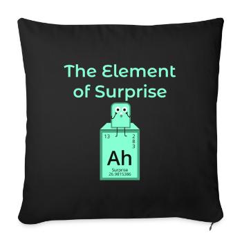 Element Surprise Ah Surprise disant icône - Housse de coussin décorative 45 x 45 cm - noir - Devant