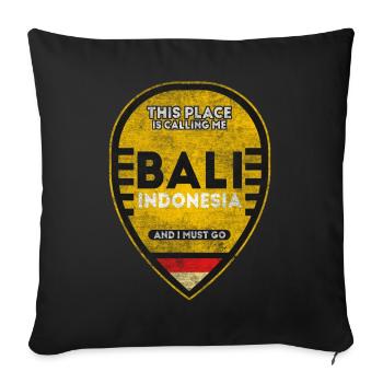 Bali - Sofa pillowcase 17,3'' x 17,3'' (45 x 45 cm) - black - Front