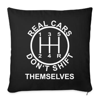 Real Cars Shift Themselves - Housse de coussin décorative 45 x 45 cm - noir - Devant