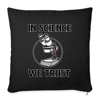 En science, nous avons confiance - Housse de coussin décorative 45 x 45 cm - noir - Devant