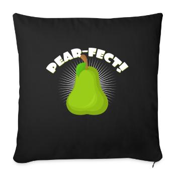 poire - Housse de coussin décorative 45 x 45 cm - noir - Devant