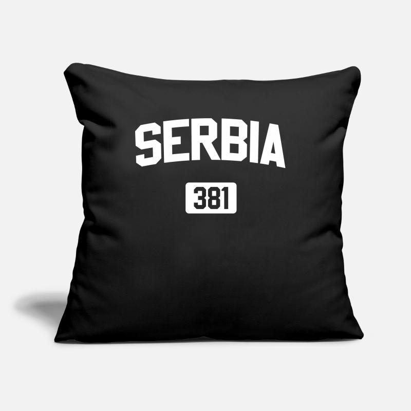 serbe Housse de coussin décorative 45 x 45 cm