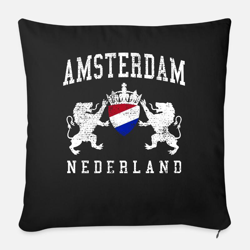 Amsterdam - Sofakissenbezug 45 x 45 cm - Schwarz