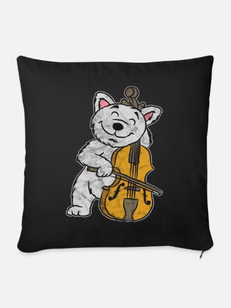 Cello - Sofakissenbezug 45 x 45 cm - Schwarz