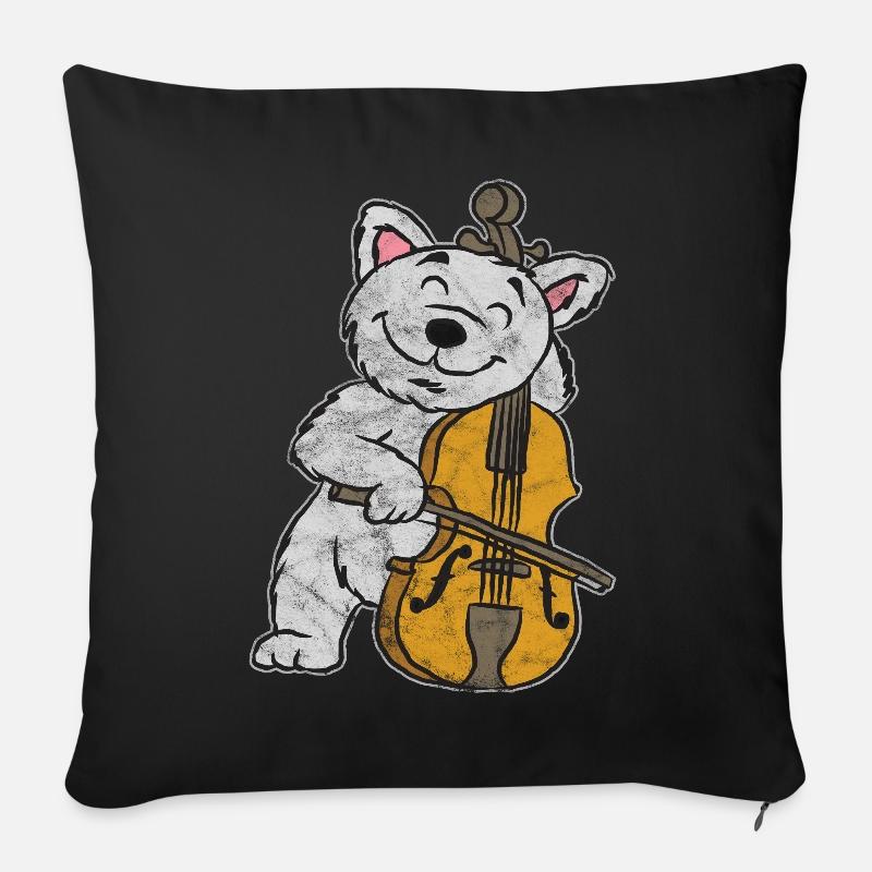 Cello - Sofakissenbezug 45 x 45 cm - Schwarz