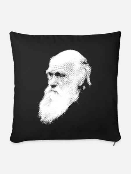 Darwin - Sofakissenbezug 45 x 45 cm - Schwarz