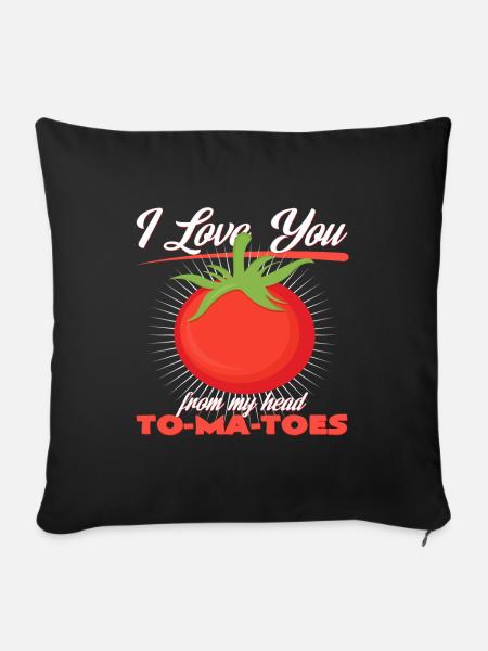 Tomate - Sofakissenbezug 45 x 45 cm - Schwarz