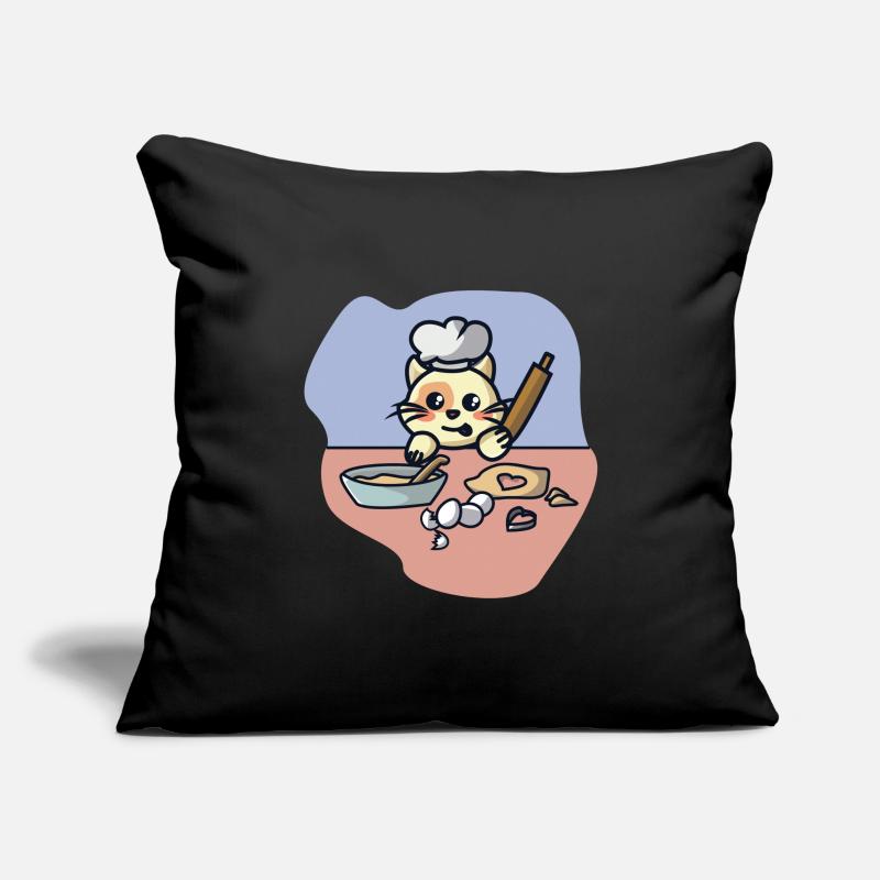Bake cat while biscuit Sofa pillowcase 17,3'' x 17,3'' (45 x 45 cm)