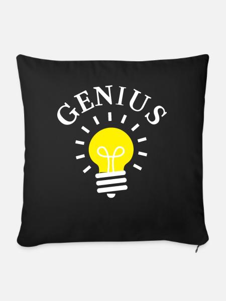 GENIUS SHIRT - Sofakissenbezug 45 x 45 cm - Schwarz