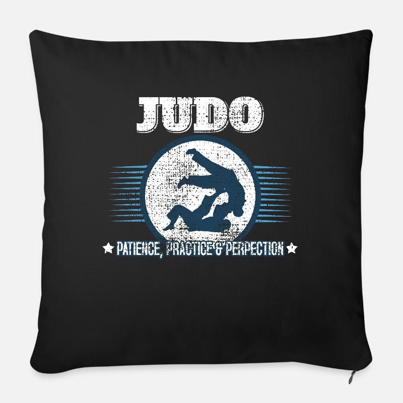 JUDO SHIRT - Sofakissenbezug 45 x 45 cm - Schwarz