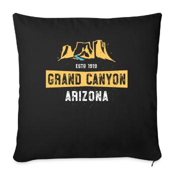 Grand Canyon-T-Shirt - Geschenk 1910 des Arizona-Nationalparks - Sofakissenbezug 45 x 45 cm - Schwarz - Vorne