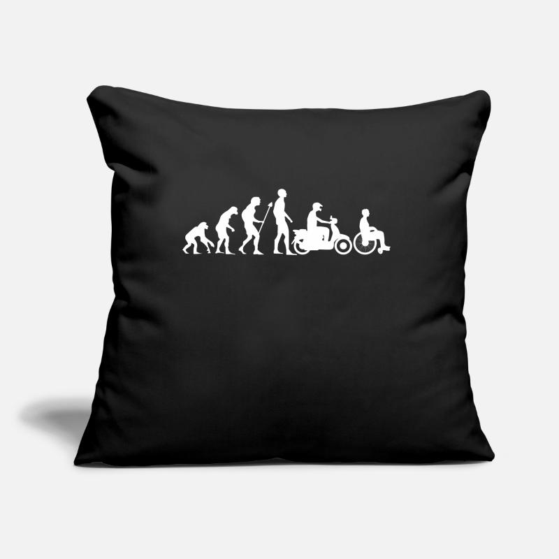 Evolution Mobylette Mobylette Fauteuil roulant Cadeau Housse de coussin décorative 45 x 45 cm