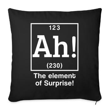 Ah Chemie Periodensystem Element Lustig - Sofakissenbezug 45 x 45 cm - Schwarz - Vorne