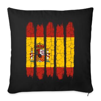 Spanien - Sofakissenbezug 45 x 45 cm - Schwarz - Vorne