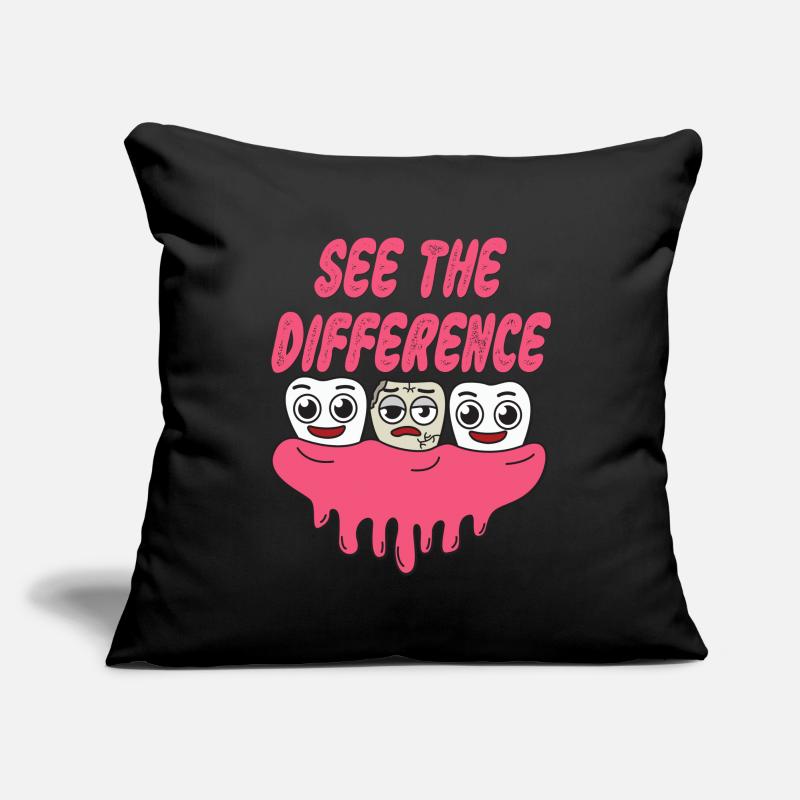 Designs de Tshirt impressionnants et tendance Voir la différence Housse de coussin décorative 45 x 45 cm