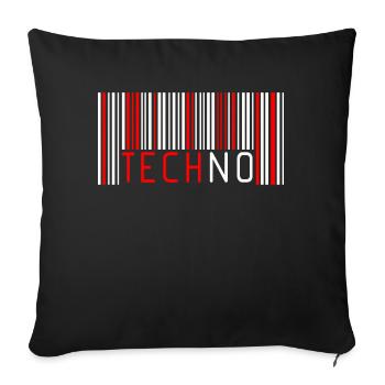 Barcode techno - Sofa pillowcase 17,3'' x 17,3'' (45 x 45 cm) - black - Front