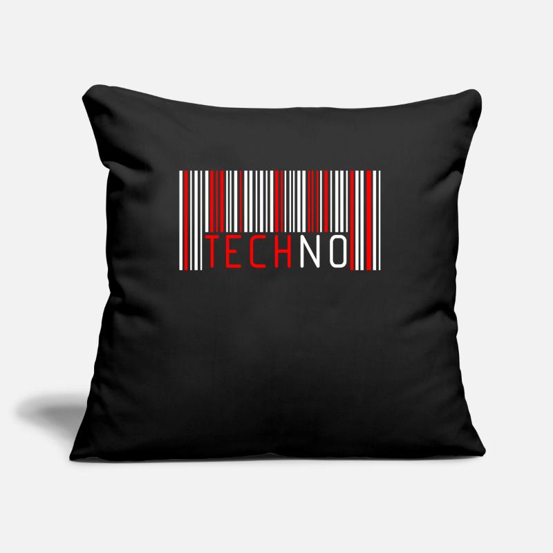 Code barre techno Housse de coussin décorative 45 x 45 cm