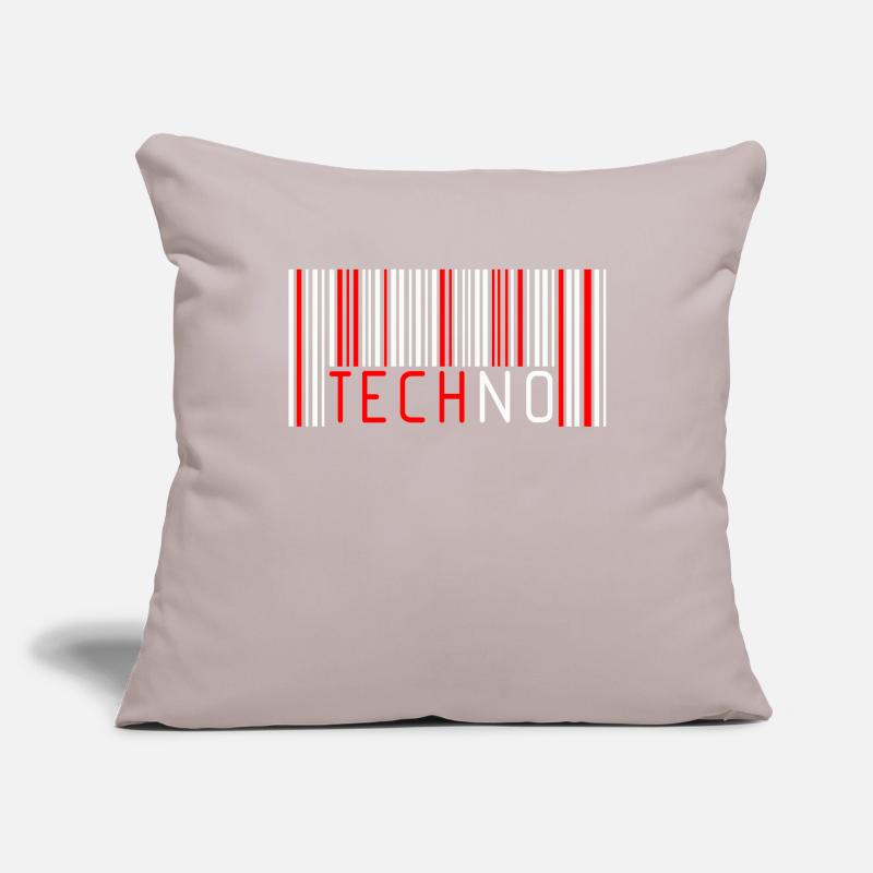 Code barre techno Housse de coussin décorative 45 x 45 cm