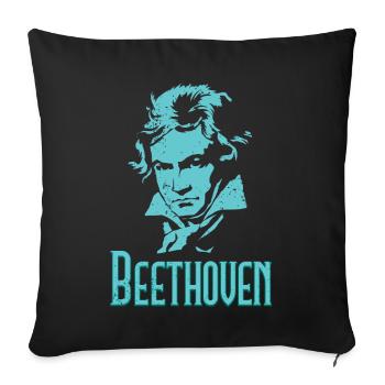 Beethoven - Sofa pillowcase 17,3'' x 17,3'' (45 x 45 cm) - black - Front