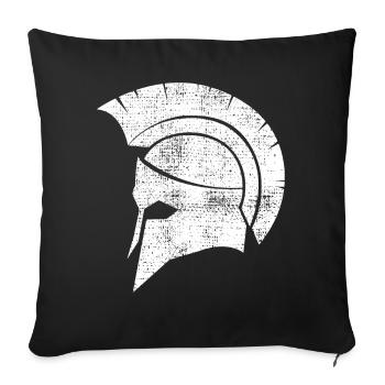 Troy helmet warrior horse - Sofa pillowcase 17,3'' x 17,3'' (45 x 45 cm) - black - Front
