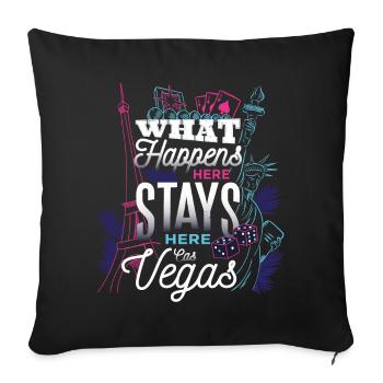 Las Vegas - Sofa pillowcase 17,3'' x 17,3'' (45 x 45 cm) - black - Front