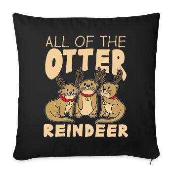 Otter - Sofakissenbezug 45 x 45 cm - Schwarz - Vorne