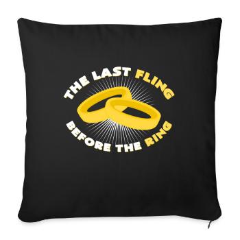 wedding - Sofa pillowcase 17,3'' x 17,3'' (45 x 45 cm) - black - Front
