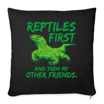 reptiles - Housse de coussin décorative 45 x 45 cm - noir - Devant