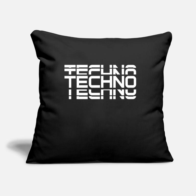 Techno techno techno Housse de coussin décorative 45 x 45 cm