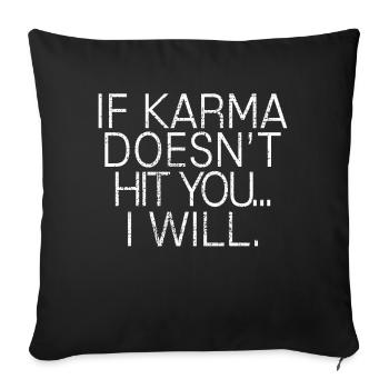 karma - Sofa pillowcase 17,3'' x 17,3'' (45 x 45 cm) - black - Front