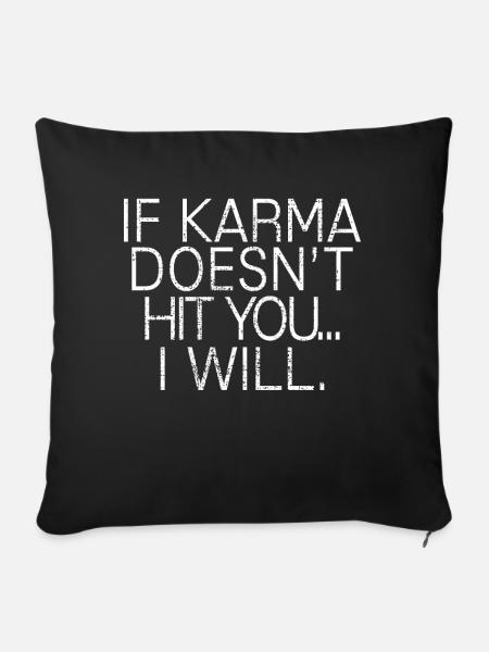 Karma - Sofakissenbezug 45 x 45 cm - Schwarz