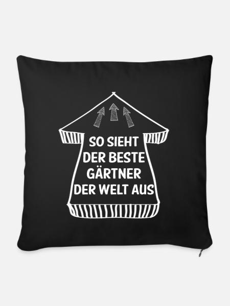 Gärtner - Sofakissenbezug 45 x 45 cm - Schwarz
