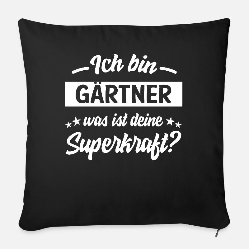 Gärtner - Sofakissenbezug 45 x 45 cm - Schwarz